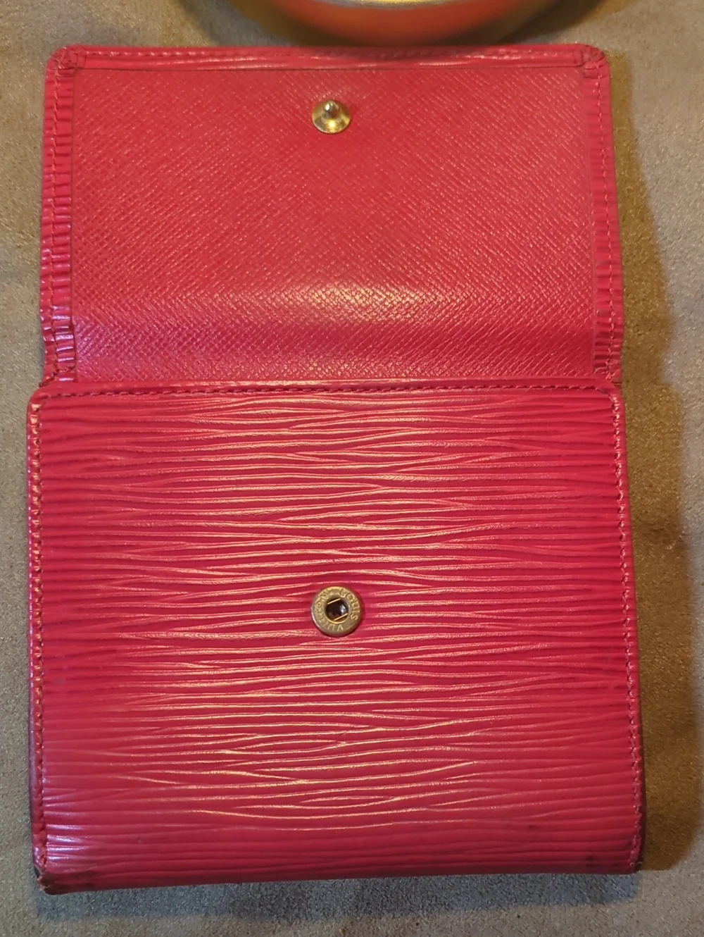 Louis Vuitton Red Epi Leather Compact Wallet